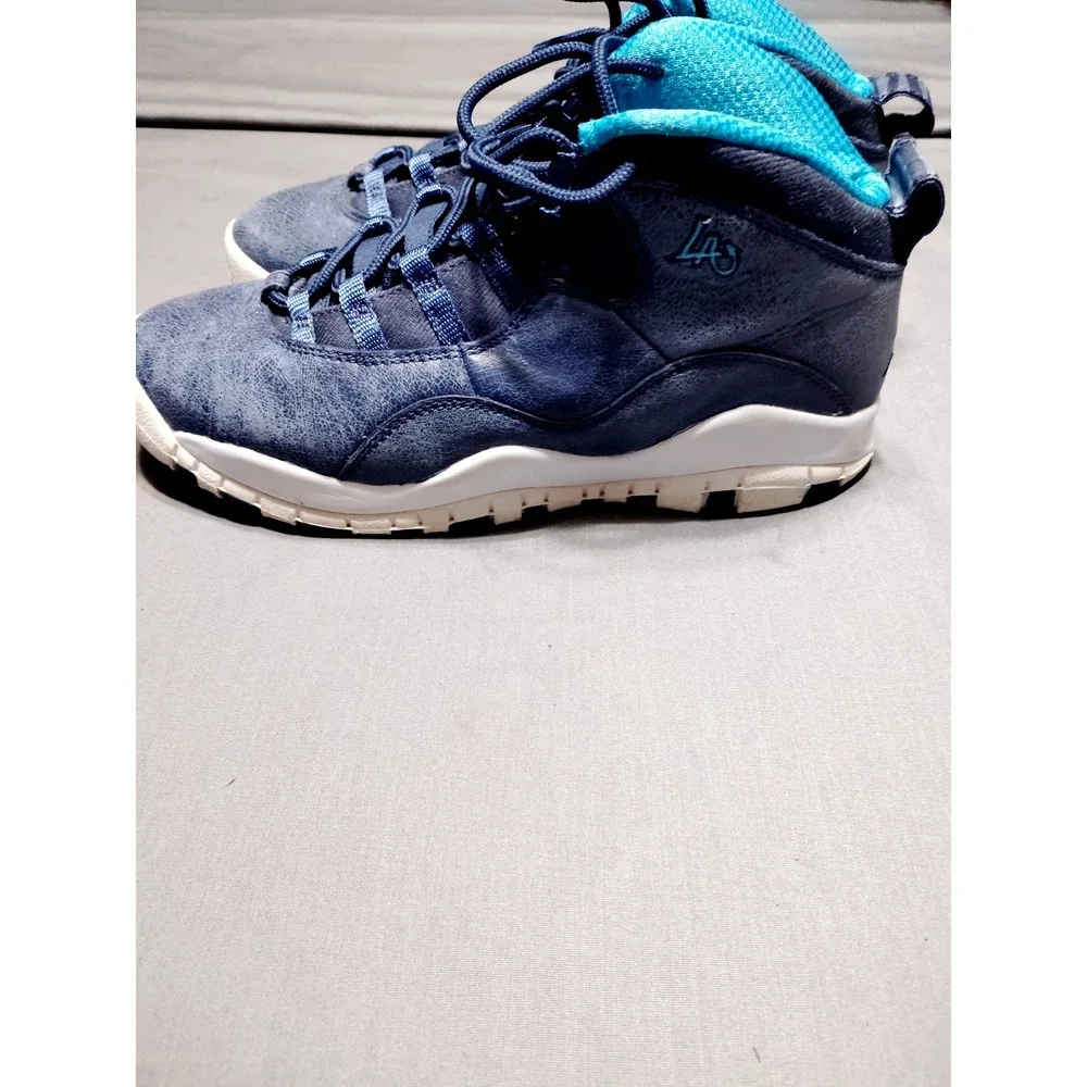 Nike Air Jordan 10 Retro LA Los Angeles Ocean Fog Blue 310806‑404 Size 5.5Y/WM 7